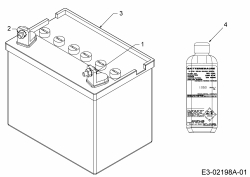 Ersatzteile Gutbrod Rasentraktoren Sprint SLX 107 S Typ: 13AP606G690  (2000) Batterie