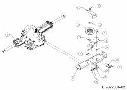 Ersatzteile Gutbrod Rasentraktoren DLX 96 SA Typ: 13AA606F690  (2004) Hinterachse