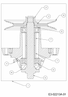 Cub Cadet Ersatzteile Gartentraktoren GT 1223 14AB13CP603  (2006) Messerspindel 618-04126