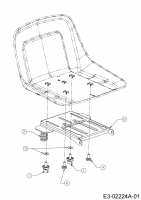 Ersatzteile MTD Rasentraktor B 155 Typ: 13AA688G678  (2003) Sitzträger 