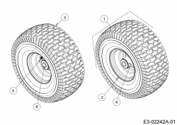 Ersatzteile Gutbrod Rasentraktoren DLX 107 SALK Typ: 13AI606G690  (2004) Räder vorne 15x6