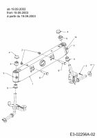 Ersatzteile MTD Gartentraktor G 200 Typ: 14AQ808H678  (2003) Vorderachse ab 19.09.2003 