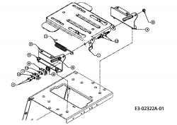 Ersatzteile MTD Rasentraktor 11.5/96 Typ: 13A1660F655  (2004) Sitzträger 