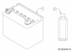 Ersatzteile MTD Rasentraktor JG 155 H Typ: 13AM793G678  (2006) Batterie 