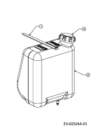 Ersatzteile MTD Rasentraktor B 155 Typ: 13AA688G678  (2004) Tank 