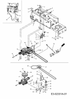 Ersatzteile MTD Rasentraktor 11.5/96 Typ: 13A1660F655  (2004) Fahrantrieb 