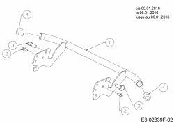 Cub Cadet Ersatzteile Rasentraktoren LT2 OS107 13I879DG603  (2017) Stoßstange bis 06.01.2016