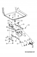 Ersatzteile Gutbrod Rasentraktoren GLX 92 SHL Typ: 13BE516I690  (2005) Sitzträger