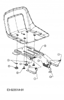 Ersatzteile Gutbrod Rasentraktoren GLX 92 RH Typ: 13CV516E690  (2007) Sitzträger