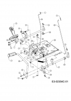 Ersatzteile Massey Ferguson Rasentraktoren MF 36-22 RD Typ: 13BF51CE695  (2008) Pedale