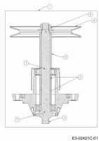 Ersatzteile Massey Ferguson Rasentraktoren MF 48-24 RD Typ: 13AI91GJ695  (2014) Messerspindel 618-04160B