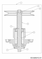 Ersatzteile WOLF-Garten Rasentraktor Expert 122.240 H Typ: 13AI91WJ650  (2013) Messerspindel 618-04160B 