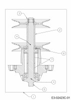 Ersatzteile Massey Ferguson Rasentraktoren MF 48-24 RD Typ: 13AI91GJ695  (2014) Messerspindel 618-04162D