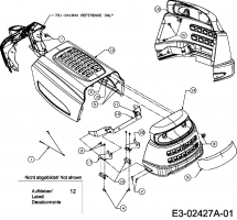 Ersatzteile Bolens Rasentraktoren BL 135/92 T Typ: 13D1471E684  (2007) Motorhaube 1-Style