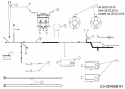 Ersatzteile Black Edition Rasentraktoren 180-92 Typ: 13HT717E615  (2015) Elektroteile ab 26.03.2015