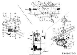 Cub Cadet Ersatzteile Rasentraktoren LT3 PR105 13IT71DN603  (2019) Hydrostat, Keilriemen, Pedale