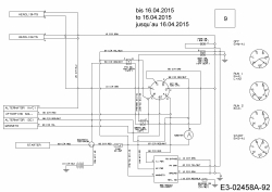 Ersatzteile Black Edition Rasentraktoren 200-107 TWIN Typ: 13HT797G615  (2015) Schaltplan bis 16.04.2015