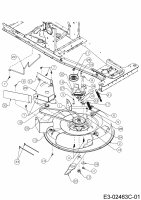 Ersatzteile MTD Rasentraktor Minirider 60 SDE Typ: 13AA26JC600  (2017) Mähwerk C (24/60cm) 