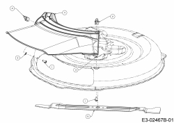 Ersatzteile MTD Rasentraktor Minirider 76 SDE Typ: 13C726JD600 (2021) Deflektor, Messer 