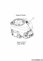 Cub Cadet Ersatzteile Rasentraktoren CC 1018 AG 13BD90AG603  (2014) Motor Briggs & Stratton