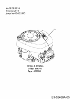 Cub Cadet Ersatzteile Rasentraktoren CC 717 HG 13HD79DG603  (2015) Motor Briggs & Stratton bis 02.02.2015