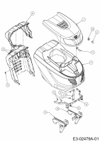 Ersatzteile Colombia Rasentraktoren PX 180 KT 105 H Typ: 13HG71GN646  (2014) Motorhaube G-Style