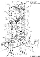 Cub Cadet Ersatzteile Rasentraktoren LT3 PS107K 13AV79DG603  (2018) Mähwerk G (42/107cm) bis 07/03/2018