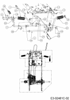 Ersatzteile MTD Rasentraktor LT 105 EXHK Typ: 13AG71KN682  (2018) Bremswelle, Pedalwelle, Schaltstange 