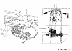 Ersatzteile MTD Rasentraktor LT 105 EXHK Typ: 13AG71KN682  (2018) Bremsstange, Bypassstange, Hydrostat 