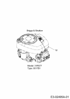 Cub Cadet Ersatzteile Rasentraktoren CC 1016 AF 13BD90AF603  (2014) Motor Briggs & Stratton