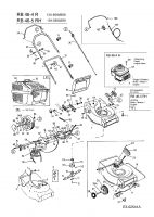 Ersatzteile Raiffeisen Motormäher mit Antrieb RB 46-4 R Typ: 12A-654M628  (2005) Grundgerät