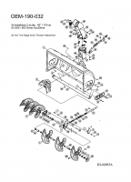 Ersatzteile Zubehör Garten- und Rasentraktoren Schneefräsen für 500 Serie Typ: OEM-190-032  (2006) Fräsgehäuse, Schnecke, Schneckengetriebe