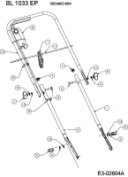 Ersatzteile Bolens Elektromäher BL 1033 EP Typ: 18B-M4D-684  (2006) Holm
