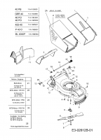 Ersatzteile MTD Benzin Rasenmäher ohne Antrieb 40 PO Typ: 11A-I1ML600  (2007) Grasfangsack, Messer, Motor 