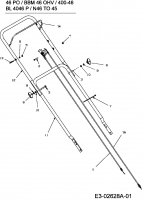 Ersatzteile Gutbrod Motormäher 46 PO Typ: 11A-J1MD604  (2006) Bowdenzüge, Holm