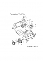 Ersatzteile Lawnflite Motormäher mit Antrieb 991 SPO Typ: 12B-63MD611  (2006) Rad vorne, Vorderachse