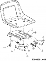 Ersatzteile MTD Gartentraktor G 200 Typ: 14AQ808H678  (2003) Sitzträger 