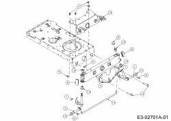 Ersatzteile MTD Rasentraktor RS 125/96 Typ: 13A1762F400  (2007) Vorderachse 