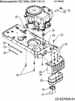 Ersatzteile MTD Rasentraktor RS 125/96 Typ: 13A1762F400  (2007) Motorzubehör 