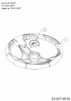 Ersatzteile Helington Rasentraktoren H 92 HB Typ: 13HM71KE686  (2017) Lenkrad bis 12.01.2017