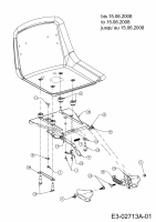 Ersatzteile Gutbrod Rasentraktoren JLX 76 RA Typ: 13AH786A690  (2008) Sitzträger bis 15.06.2008