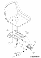 Ersatzteile MTD Rasentraktor 638 RL Typ: 13AM762F052  (2009) Sitzträger 