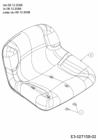 Ersatzteile MTD Rasentraktor LG 175 Typ: 13AN773G600  (2009) Sitz bis 08.12.2008 