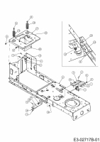 Ersatzteile MTD Rasentraktor Platinum SD 20/107 H Typ: 13AP793G686  (2008) Rahmen 