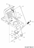 Ersatzteile MTD Rasentraktor RS 125/96 Typ: 13A1762F400  (2007) Geschwindigkeitsregelung, Pedale 