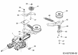 Ersatzteile MTD Rasentraktor RS 125/96 Typ: 13A1762F600  (2007) Getriebe 618-04034, Variator 