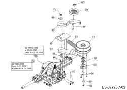 Ersatzteile Sarp Rasentraktoren SL 135 BS Typ: 13AH768F498  (2009) Getriebe 618-04034, Variator