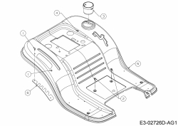 Ersatzteile Bestgreen Rasentraktoren BG PRO 107 HSBK Typ: 13BM79SG655  (2019) Sitzwanne