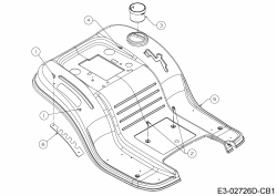 Ersatzteile MTD Rasentraktor DL 96 H Typ: 13H2795F677  (2018) Sitzwanne 