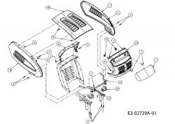 Ersatzteile MTD Rasentraktor Platinum SD 20/107 H Typ: 13AP793G686  (2008) Motorhaube 3-Style 